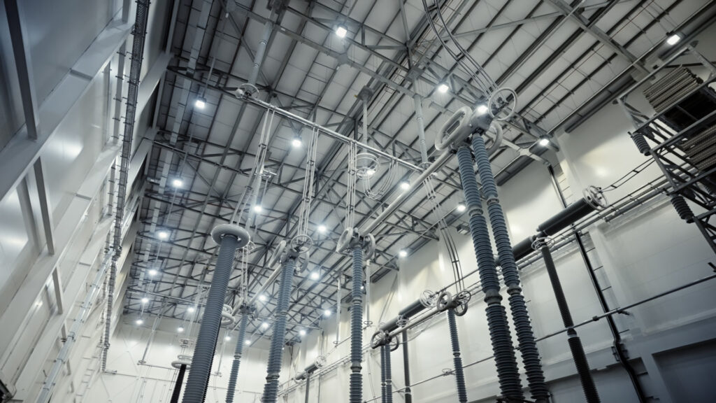 Shot of the Energy storage at a Converter Station