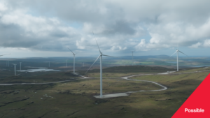 Wind farm drone shot image